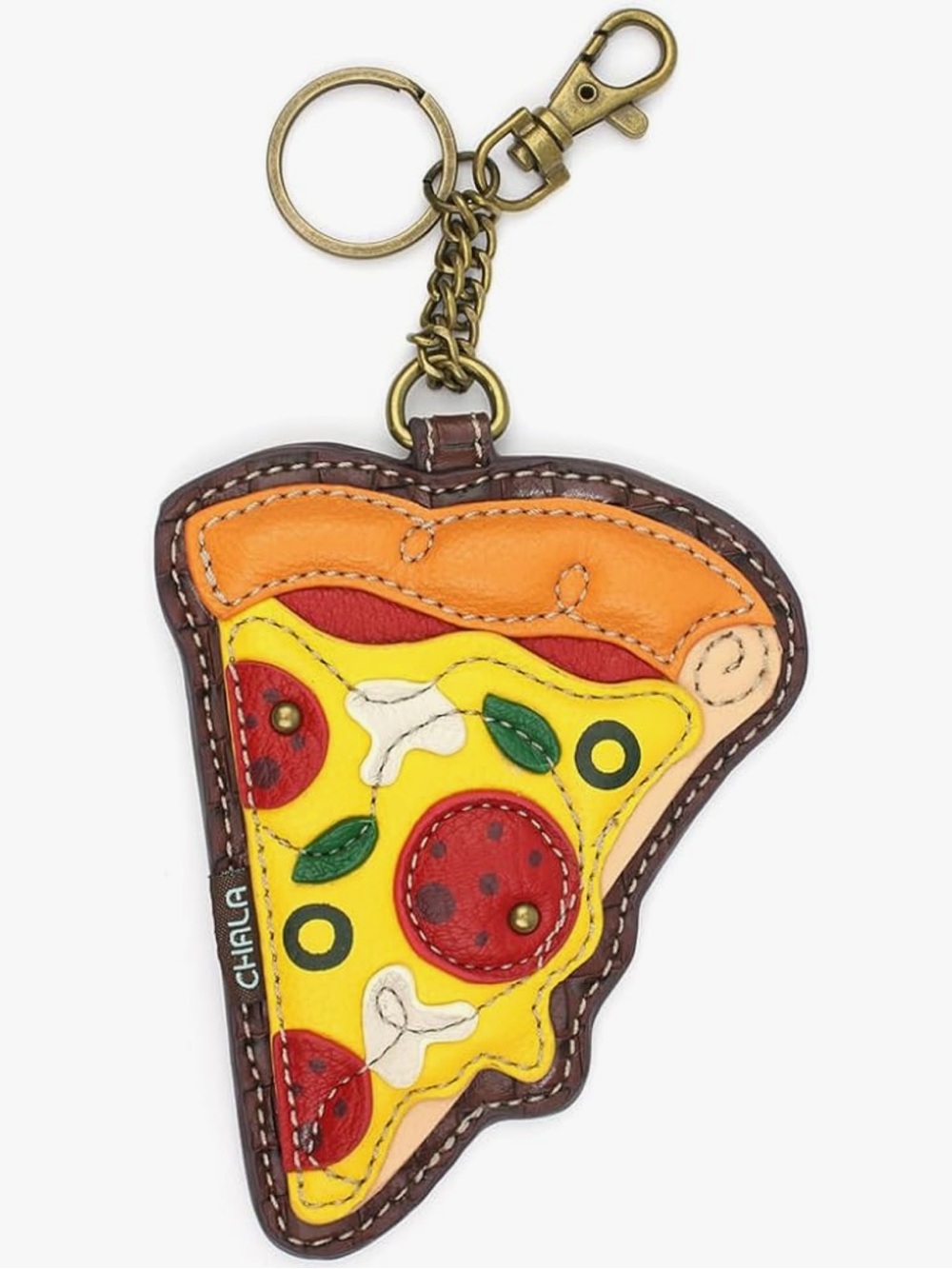 Chala Pizza Appliqué Key Fob Coin Purse NWT